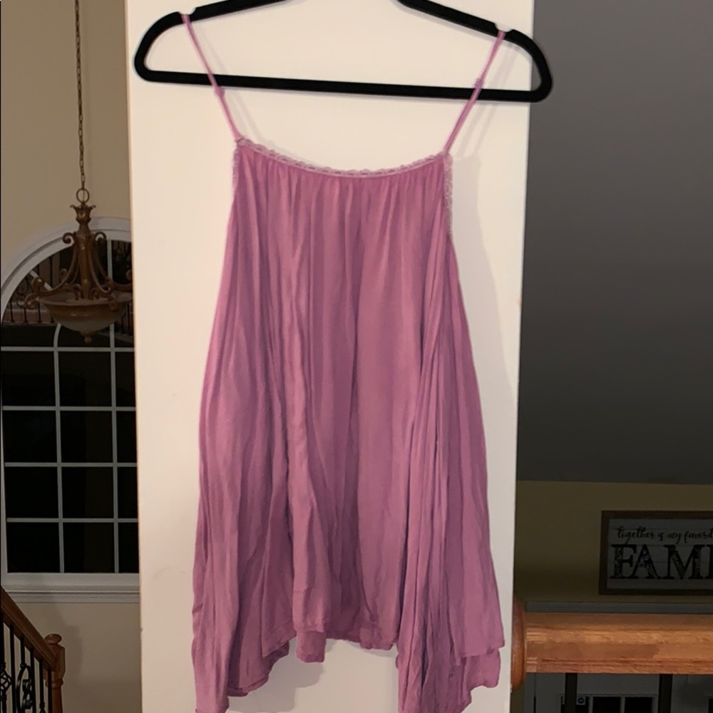 Purple off the shoulder top with sleeves